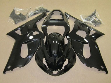 Black 2001-2003 GSXR 600 Motorcycle Fairings