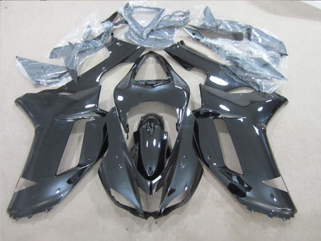 Black 2007-2008 ZX6R Full Motorcycle Fairing Kits