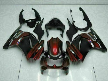 Black 2008-2012 EX250 Motorcycle Fairing Kits & Plastic