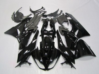 Black 2009-2012 ZX6R Motorcycle Fairings