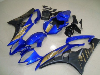 Black Blue with Gold Sticker 2006-2007 YZF R6 Motorcycle Fairing