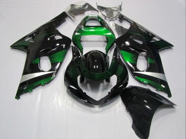 Black Green 2001-2003 GSXR 600 Motorcycle Fairing