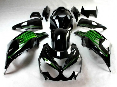 Black Green 2012-2021 ZX14R ZZR1400 Motorcycle Fairings