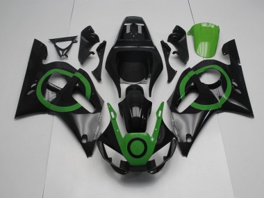 Black Green Circle 1998-2002 YZF R6 Motorcycle Fairings