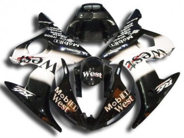 Black Mobil West 2003-2005 YZF R6 Motorcycle Fairings