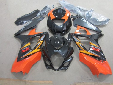 Black Orange 2007-2008 GSXR 1000 Motorcycle Fairings