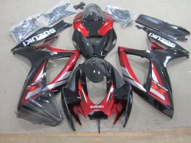 Black Red 2006-2007 GSXR 750 Motorcycle Fairing