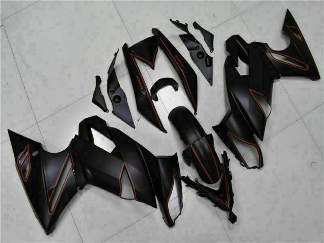 Black Red 2009-2011 EX650 Motorcycle Fairings