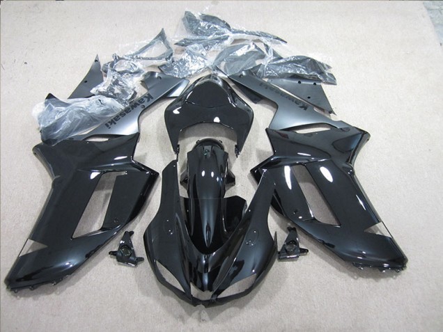 Black Silver 2007-2008 ZX6R Motorcycle Fairings