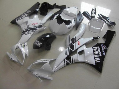 Black White 2006-2007 YZF R6 Motorcycle Fairing