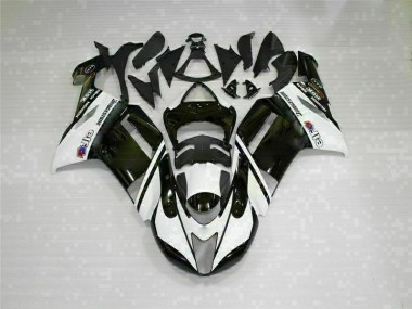 Black White 2007-2008 ZX6R Motorcycle Fairing