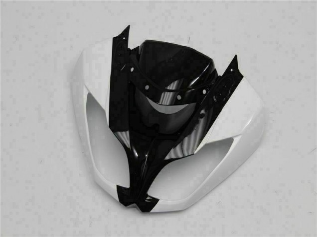 Black White 2009-2012 ZX6R Motorcycle Fairings