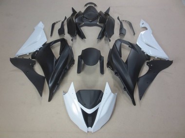 Black White 2013-2018 ZX6R Motorcycle Fairing