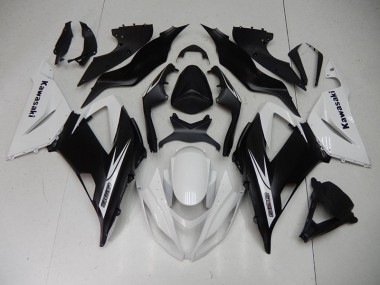 Black White 2013-2018 ZX6R Motorcycle Fairings