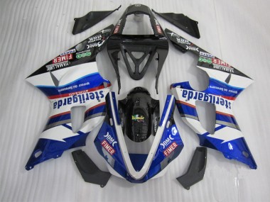 Black White Blue Santander 2000-2001 YZF R1 Motorcycle Fairings