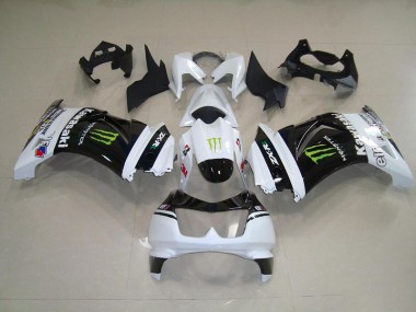 Black White Monster 2008-2012 ZX250R Motorcycle Fairings