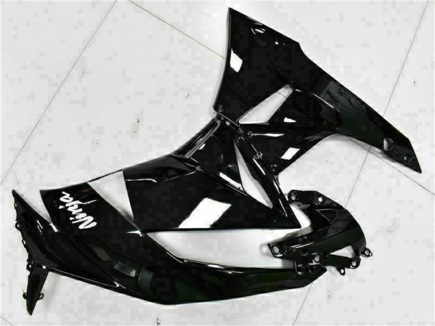 Black White Ninja 2009-2012 ZX6R Motorcycle Fairings