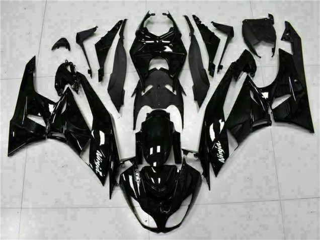 Black White Ninja 2009-2012 ZX6R Motorcycle Fairings