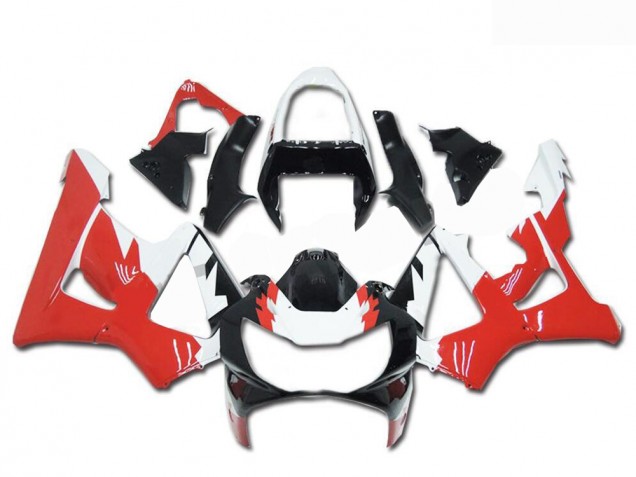 Black White Red 2000-2001 CBR900RR 929RR Motorcycle Fairings