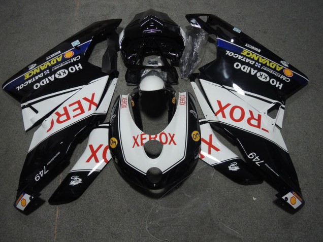 Black White Xerox 2005-2006 Ducati 749 Motorcycle Fairings