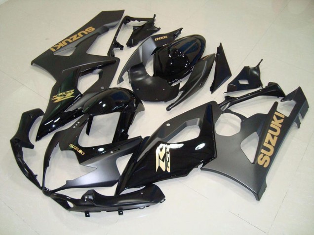 Black with Gold Decals 2005-2006 GSXR 1000 Motorcycle Fairings