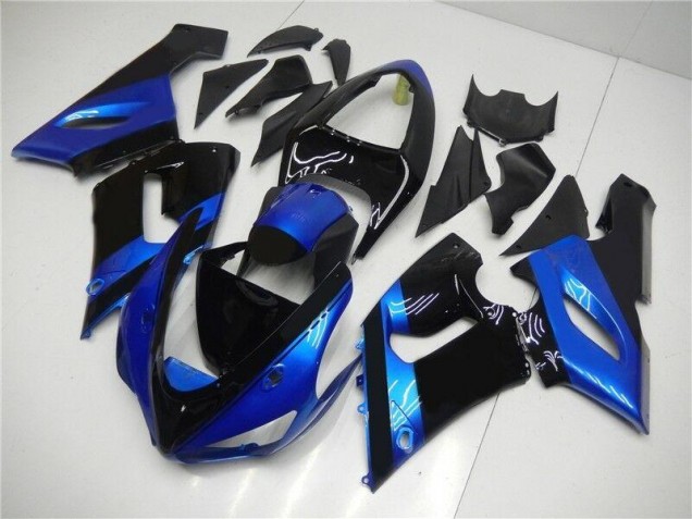 Blue Black 2005-2006 ZX6R Motorcycle Fairings