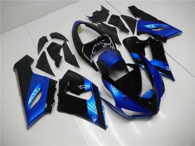 Blue Black 2005-2006 ZX6R Motorcycle Fairings