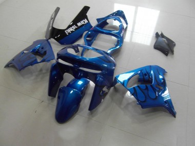 Blue Black Flame 1998-1999 ZX9R Motorcycle Fairings