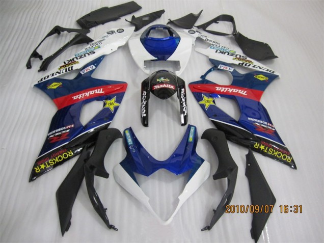 Blue Black Rockstar 2005-2006 GSXR 1000 Motorcycle Fairings