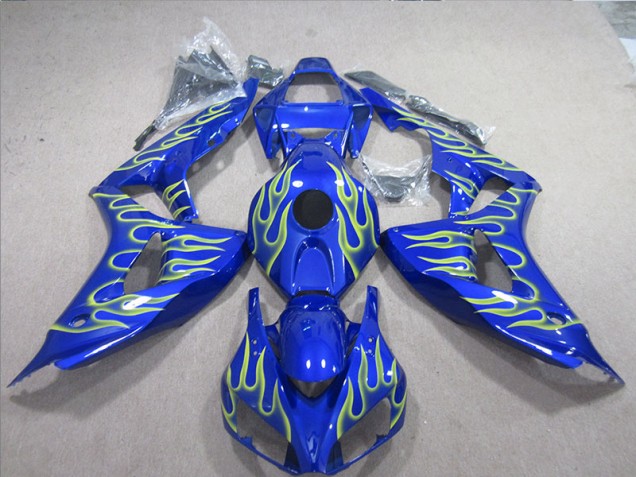 Blue Green Flame 2006-2007 CBR1000RR Motorcycle Fairings