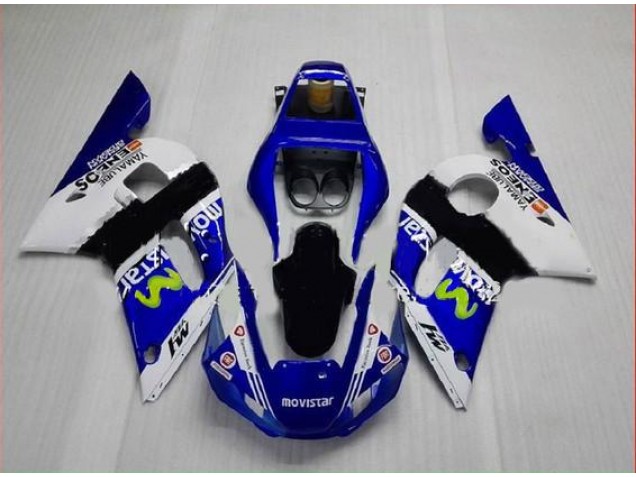 Blue Green White 1998-2002 YZF R6 Motorcycle Fairings