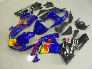 Blue Red Bull 2005-2006 ZX6R Motorcycle Fairings