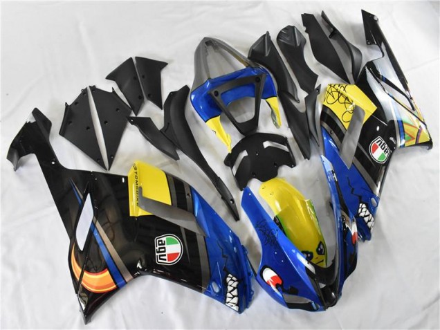 Blue Shark 2007-2008 ZX6R Motorcycle Fairings