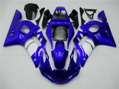 Blue White 1998-2002 YZF R6 Motorcycle Fairings