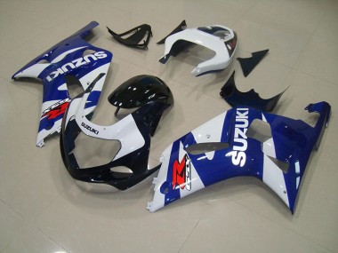 Blue White 2001-2003 GSXR 750 Motorcycle Fairing