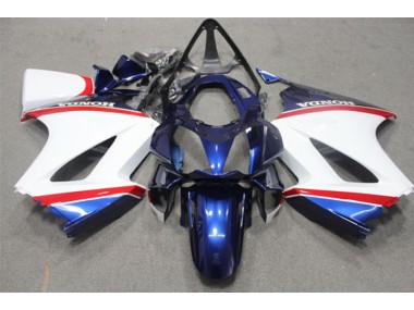 Blue White 2002-2013 VFR800 Motorcycle Fairings