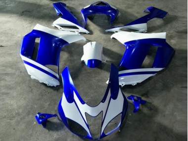 Blue White 2007-2008 ZX6R Motorcycle Fairings