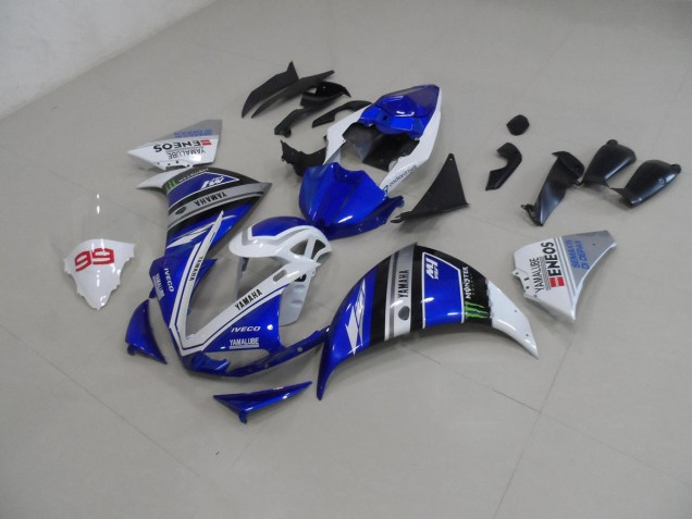 Blue White 2012-2014 YZF R1 Motorcycle Fairing