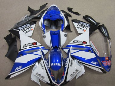 Blue White 2012-2014 YZF R1 Motorcycle Fairings