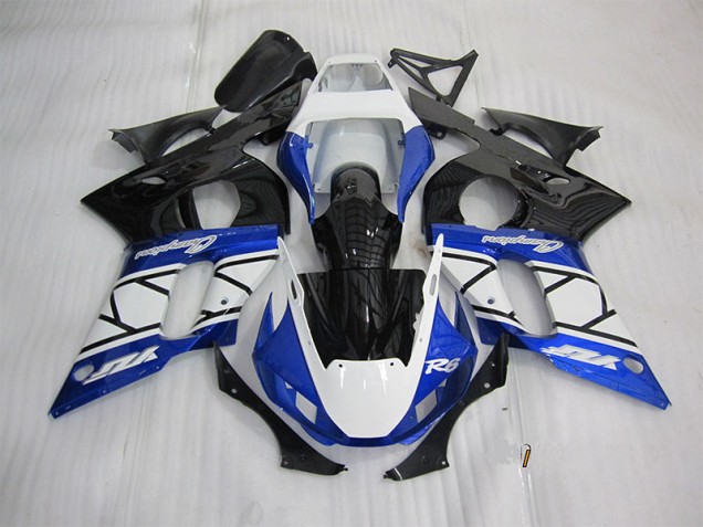 Blue White Black 1998-2002 YZF R6 Motorcycle Fairings