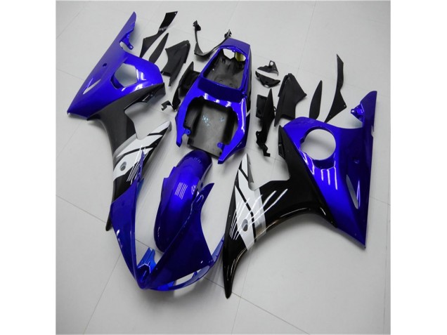 Blue White Black 2003-2005 YZF R6 Motorcycle Fairings