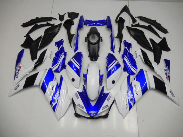 Blue White Blue White ENEOS 2015-2022 YZF R3 Motorcycle Fairings