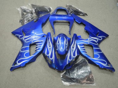 Blue White Flame 2000-2001 YZF R1 Motorcycle Fairings