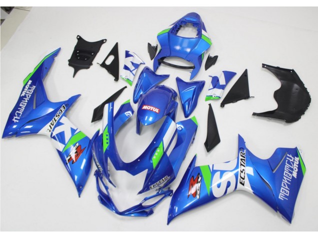 Blue White Green 2011-2021 GSXR 600/750 Motorcycle Fairings