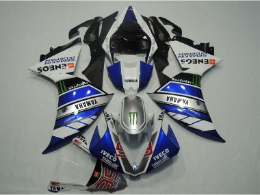 Blue White IVECO 2012-2014 YZF R1 Motorcycle Fairings