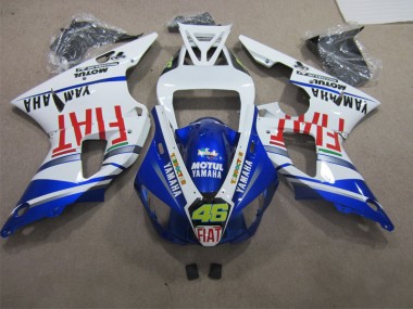 Blue White Motul Fiat 46 1998-1999 YZF R1 Motorcycle Fairings