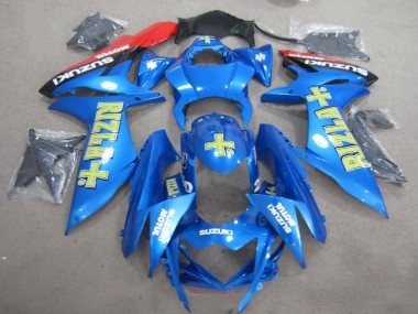 Blue Yellow Rizla 2011-2021 GSXR 750 Motorcycle Fairings