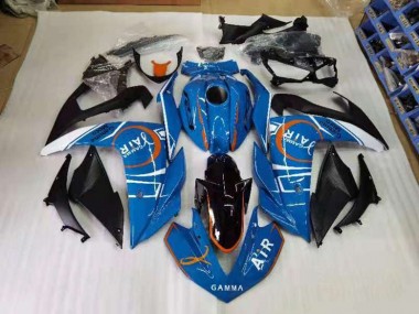 Blue and White 2015-2022 YZF R3 Motorcycle Fairings