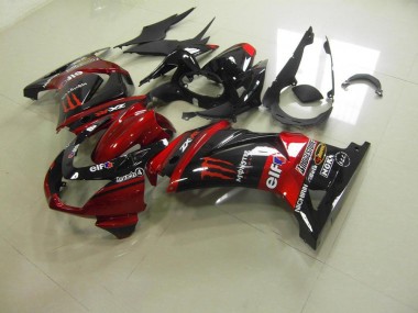 Candy Red Monster 2008-2012 ZX250R Motorcycle Fairings