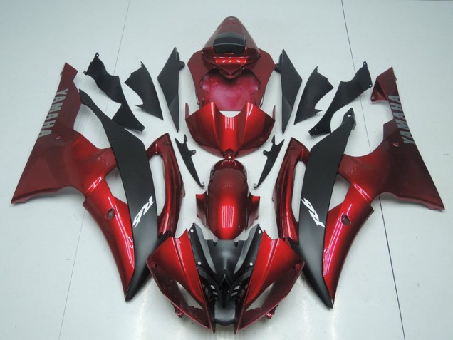 Candy Red and Black 2008-2016 YZF R6 Motorcycle Fairings